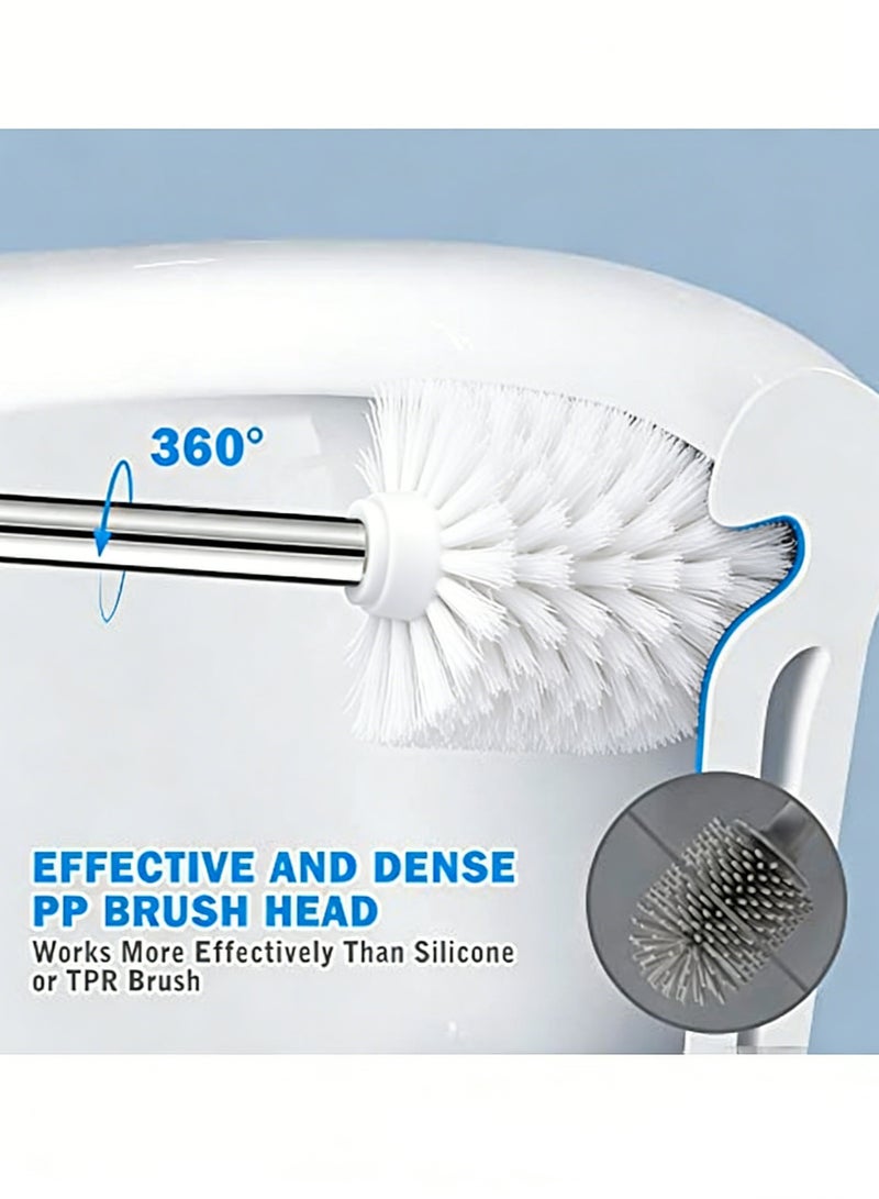 Arabest Toilet Brush and Holder, Toilet Bowl Brush with 304 Stainless Steel Long Handle, Hidden Toilet Brush with Durable Scrubbing Bristles for Bathroom Deep Cleaning (Black) - Image 2